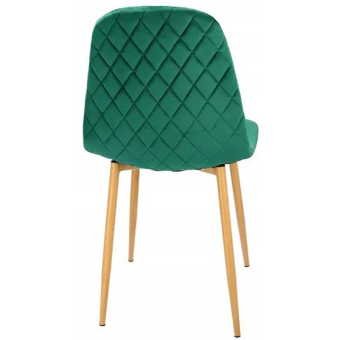 zielone metalowe pikowane krzesło Liam