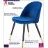 Fotografia Krzesło tapicerowane Noxin - niebieskie z kategorii Krzesła tapicerowane