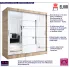 Przesuwna szafa dąb sonoma biały Felix 6X