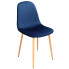 Granatowe krzesło welurowe pikowane - Liam