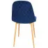 granatowe  krzesło welurowe z pikowanym tyłem do salonu Liam