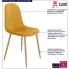 Infografika krzesła welurowego z pikowanym tyłem musztardowe Liam