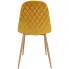 pikowane krzesło do nowoczesnej jadalni Liam musztardowe