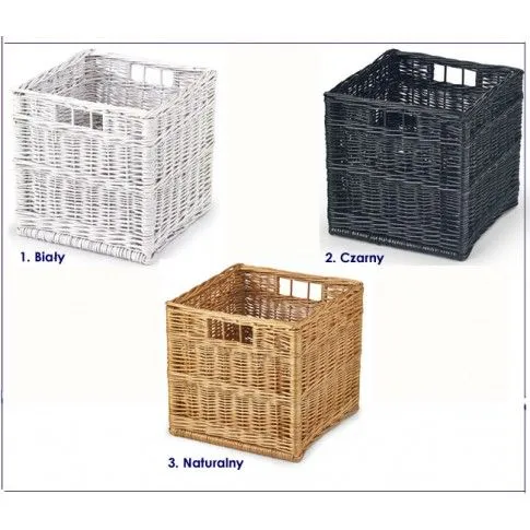 Zdjęcie szuflada wiklinowa Lomis - czarna, Organizery do szaf | Edinos.pl