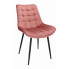 Różowe nowoczesne krzesło welurowe - Amos