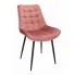 Różowe krzesło welurowe Amos