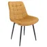Musztardowe krzesło welurowe Amos