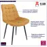 Musztardowe pikowane krzesło Amos