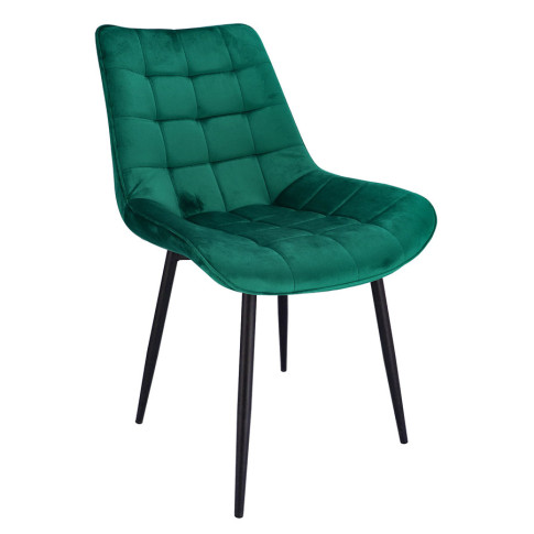 Zielone krzesło welurowe Amos