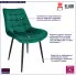 Zielone pikowane krzesło Amos