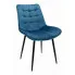 Niebieskie krzesło welurowe Amos