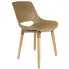beżowe krzesło nowoczesne z drewnianymi nogami Erol