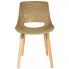 beżowe krzesło z wytłaczanym siedziskiem do stołu nowoczesnego erol