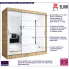 Przesuwna szafa dąb artisan biały Felix 6X