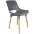 Szare nowoczesne krzesło z tłoczonym siedziskiem - Erol