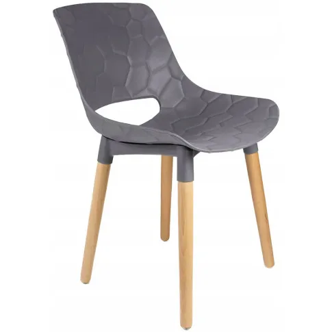 szare krzesło kuchenne z designerskim siedziskiem Erol