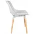 białe krzesło w stylu nowoczesnym z tłoczonym siedziskiem Erol