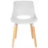białe krzesło nowoczesne z drewnianymi nogami Erol