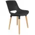 Czarne krzesło kuchenne z bukowymi nogami - Erol