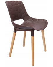 Brązowe krzesło nowoczesne do salonu - Erol w sklepie Edinos.pl