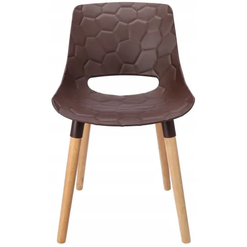 brązowe tłoczone krzesło do nowoczesnej jadalni Erol