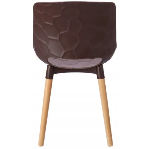 brązowe krzesło na drewnianych nogach do nowoczesnej kuchni Erol