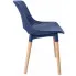granatowe krzesło z wytłaczanym siedziskiem Erol