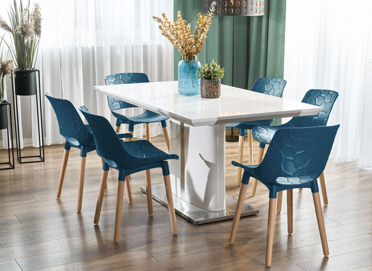 Nowoczesna jadania z krzesłem Rivea marine