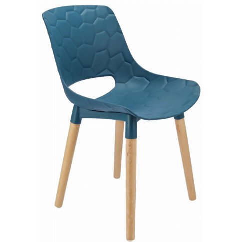 nowoczesne krzesło z ozdobnym otworem w oparciu Erol marine