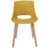 musztardowe krzesło z otworem w oparciu do nowoczesnej kuchni Erol
