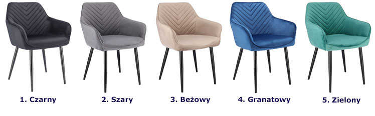 Szare krzesło fotelowe Safiano