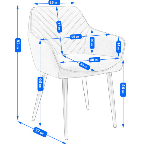 Wymiary krzesła Erfo