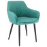 Zielone welurowe krzesło fotelowe - Erfo