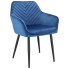 Granatowe nowoczesne krzesło z podłokietnikami - Erfo