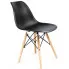 czarne  krzesło do jadalni skandynawskiej Huso 3X
