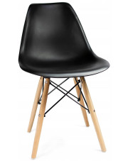 Czarne krzesło do salonu skandynawskiego - Huso 3X w sklepie Edinos.pl