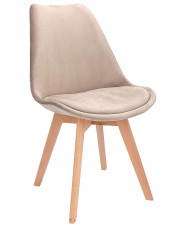 Beżowe krzesło w stylu skandynawskim - Anio