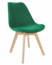 Zielone nowoczesne krzesło welurowe - Anio