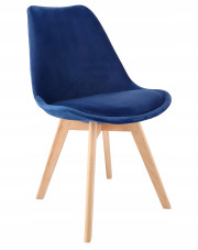 Granatowe krzesło w skandynawskim stylu - Anio w sklepie Edinos.pl