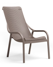 Brązowe krzesło ażurowe do ogrodu - Fidos