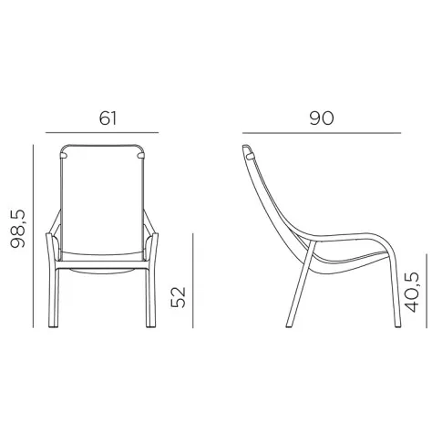 Wymiary białego krzesła Fidos