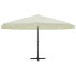 Biały parasol ogrodowy z aluminiową ramą - Glider