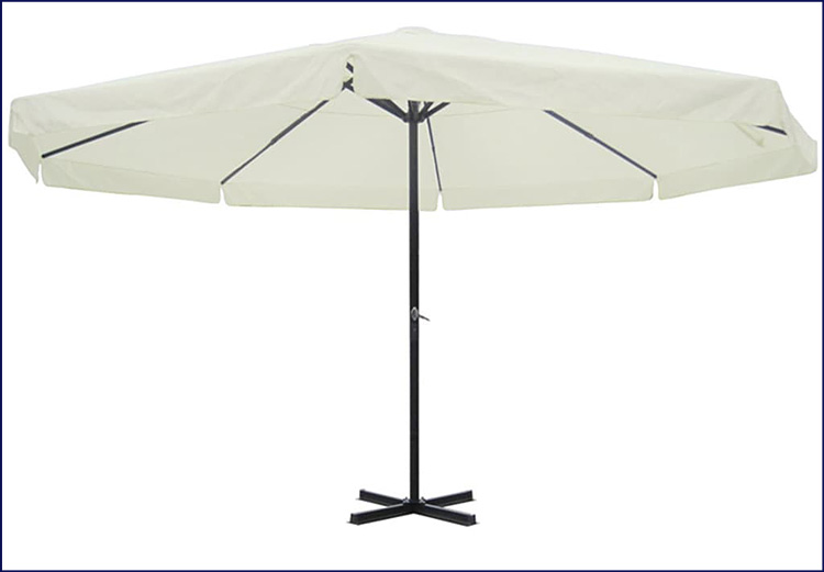 Duży parasol ogrodowy z podstawą Glider kolor biały