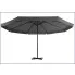 Szeroki parasol ogrodowy Glider antracyt