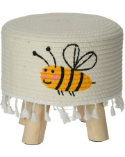 Dziecięca okrągła pufa pszczółka - Enio w sklepie Edinos.pl