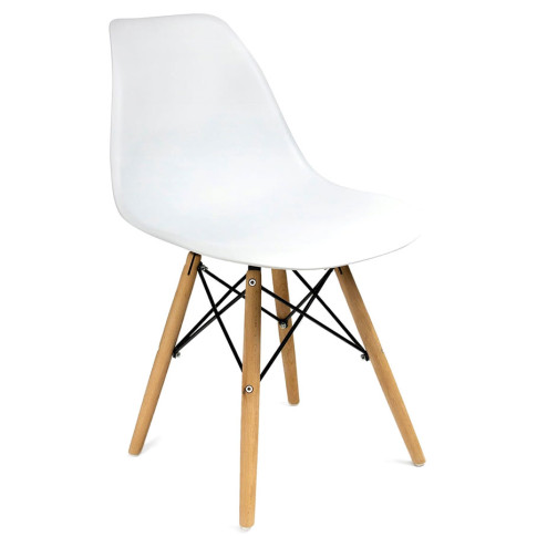 białe klasyczne krzesło skandynawskie Huso 3x
