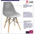 Infografika szarego krzesła kuchennego w stylu skandynawskim Huso 3X