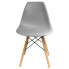 szare krzesło skandynawskie na drewnianej podstawie Huso 3X