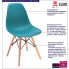 Infografika skandynawskiego krzesła morski niebieski Huso 3X