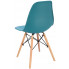 krzesło minimalistyczne do stołu morski niebieski Huso 3X